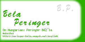 bela peringer business card